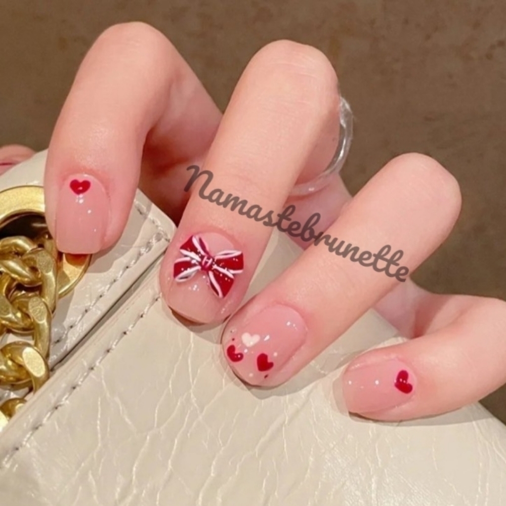 2/$16 3D Bows & Hearts Press on Nails